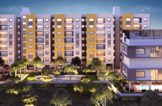 Elevation of S&P courtyard flats near Anna Nagar